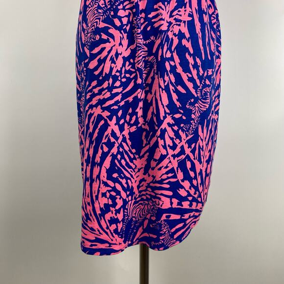 Lilly Pulitzer Windsor Strapless Mini Dress Pink Blue Pima Cotton Womens Sz XS - Picture 10 of 11